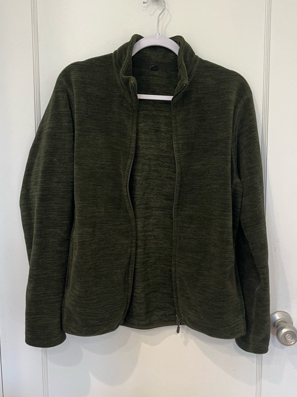 Uniqlo Dark Olive Green Fleece Jacket